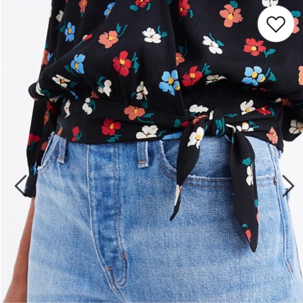 Madewell Wrap Top in Pressed Flowers Size S - Picture 4 of 9